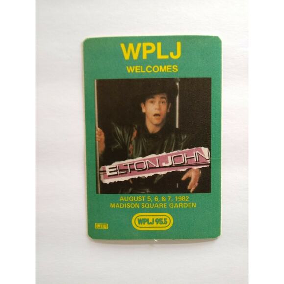 Elton John Backstage Pass Original 1982 Madison Square Garden Pop Rock Music - Picture 3 of 4